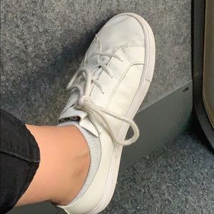 White leather sneakers